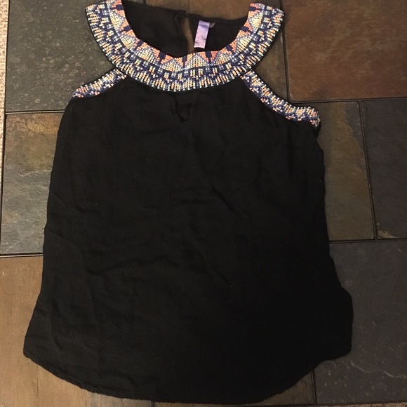 EUC Multi-Colored Black Tank - Picture 3 of 5